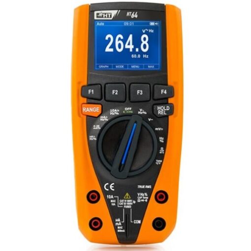 HT ITALIA HT64 TRMS/AC+DC Digital Multimeter with colour LCD display